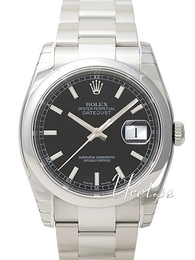 Rolex Datejust Steel Czarny/Stal Ø36 mm 116200-0059