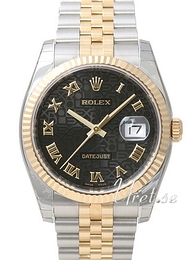Rolex Datejust Gold/Steel Czarny/18 karatowe żółte złoto Ø36 mm 116233-0198