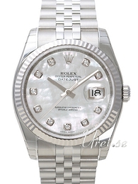 Rolex Datejust Steel Biały/Stal Ø36 mm 116234/15