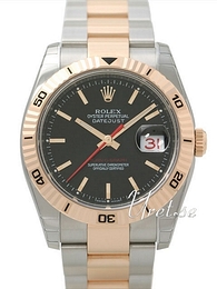 Rolex Datejust Czarny/18 karatowe różowe złoto Ø36 mm 116261