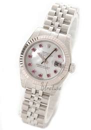 Rolex Lady Oyster Perpetual Biały/Stal Ø26 mm 179174/14