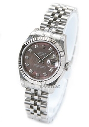 Rolex Lady Oyster Perpetual Biały/Stal Ø26 mm 179174/22