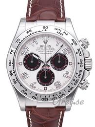 Rolex Daytona Biały/Skóra Ø40 mm 116519/4