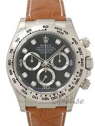 Rolex Daytona Czarny/Skóra Ø40 mm 116519/6