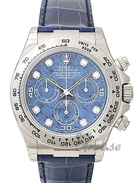 Rolex Daytona Niebieski/Skóra Ø40 mm 116519/7