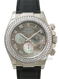 Rolex Daytona Czarny/Skóra Ø40 mm 116589/6