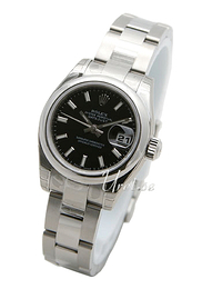 Rolex Lady Oyster Perpetual Czarny/Stal Ø26 mm 179160/3