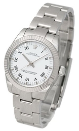 Rolex Oyster Perpetual Midsize Biały/Stal Ø31 mm 177234