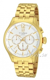 S.Coifman Dress Biały/Stal w odcieniu złota Ø44 mm SC0127