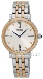 Seiko Srebrny/Stal w kolorze różowego złota Ø30 mm SFQ816P1
