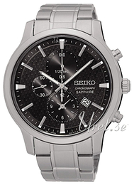 Seiko Chronograph Czarny/Stal Ø42 mm SNDG67P1