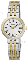 Seiko Dress Ladies Biały/Stal w odcieniu złota Ø24 mm SRZ462P1