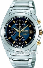 Seiko Chronograph Niebieski/Stal Ø38 mm SNA423