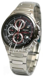Seiko Chronograph Czarny/Stal Ø43 mm SND669P1