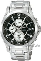 Seiko Premier Czarny/Stal Ø41 mm SNAD27P1