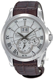 Seiko Premier Srebrny/Skóra Ø40 mm SNP023P1