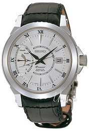 Seiko Premier Srebrny/Skóra Ø42 mm SRG003P1