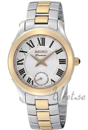 Seiko Premier Biały/Stal w odcieniu złota Ø23 mm SRKZ96P1