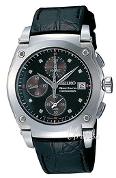 Seiko Sportura Czarny/Skóra Ø41 mm SND861P1