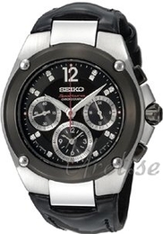 Seiko Sportura Czarny/Skóra Ø38 mm SRW899P1