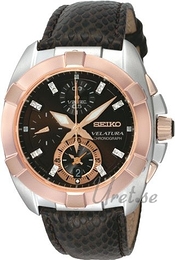 Seiko Velatura Czarny/Skóra Ø37 mm SNDZ20P1