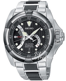 Seiko Velatura Czarny/Stal Ø43 mm SRH005P1