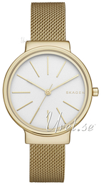 Skagen Ancher Biały/Stal w odcieniu złota Ø30 mm SKW2477