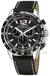 Stührling Original Monaco Concorso Czarny/Skóra Ø46 mm 210A2.33D51
