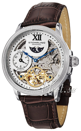 Stührling Original Legacy Special Reserve Srebrny/Skóra Ø42 mm 470.3315K2