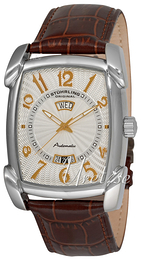 Stührling Original Symphony Metropolis Srebrny/Skóra 98XL.3315K2