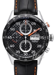 TAG Heuer Carrera Czarny/Skóra Ø43.5 mm CV2A19.FC6269