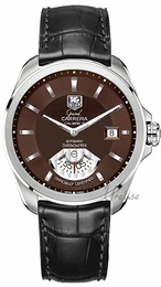 TAG Heuer Grand Carrera Brązowy/Skóra Ø40 mm WAV511C.FC6224