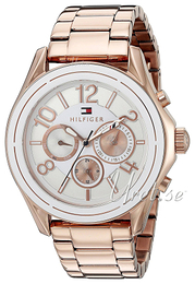 Tommy Hilfiger Biały/Stal w kolorze różowego złota Ø40 mm 1781651