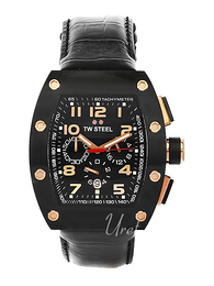 TW Steel Ceo Tonneau Czarny/Skóra 52x44 mm CE2002