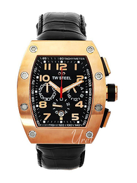 TW Steel Ceo Tonneau Czarny/Skóra 52x44 mm CE2004