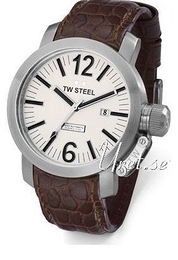 TW Steel Grandeur Automatic Srebrny/Skóra Ø48 mm TWA95